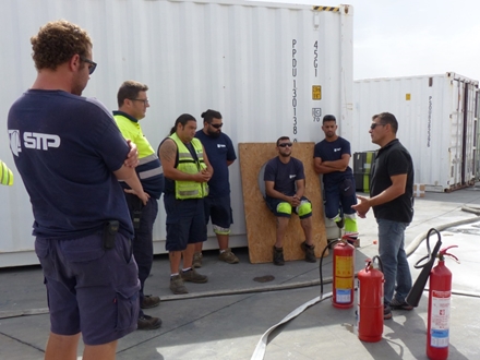 Image forJournal of the workers of STP Shipyard Palma after an intense emergency drill