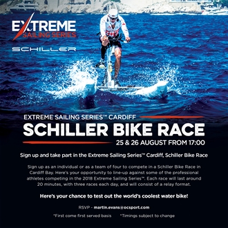 Image forSchiller Water Bike Races at the Extreme Sailing Series™ Cardiff