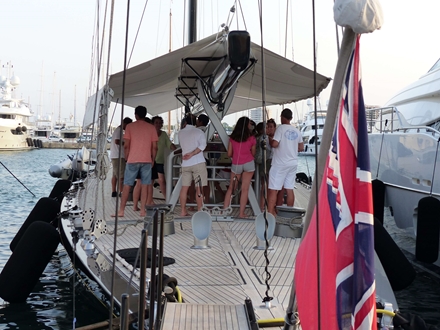 Image forFuture sailing promises visit Marina Palma Cuarentena to see an iconic J Class f